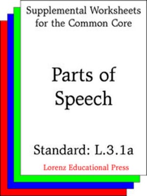 cover image of CCSS L.3.1a Parts of Speech